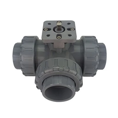 Vàlvula de bola de 3 vies de PVDF